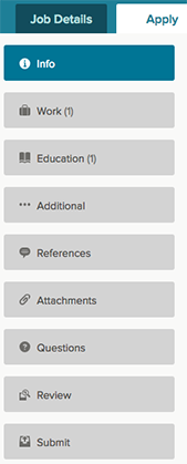 Image of application steps